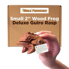Deluxe Small 2" Wood Frog Guiro Rasp - Percussion Musical Instrument Tone Blo...
