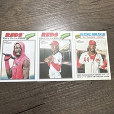 2026 Topps Heritage - Elly de la Cruz 3-card Lot. Image Variation, Base, Record