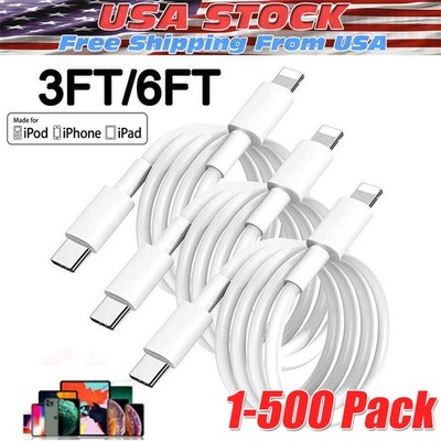 Fast Charger Cable Type USB C PD  Cord to For iPhone 14 13 12 11 Pro Max XR lot