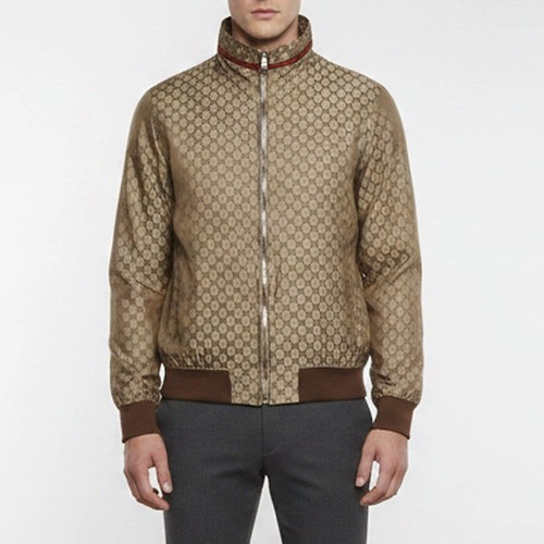 Gucci Beige GG Supreme Monogram Synthetic Windbreaker Jacket XS