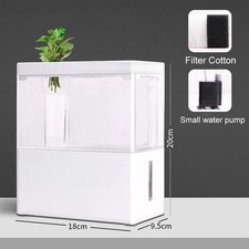 Fish Tank Mini Aquarium USB Powered Small Ecological Desktop LED Filter Tank