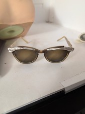 Vintage Liberty Eyeglasses Sun Lucite  Metal 5 1/2 Rose Gold Color Accent Read