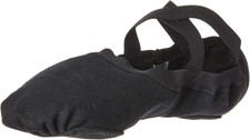 Bloch Dance Men's Synchrony Split Sole Stretch Canvas Ballet Slipper / Black