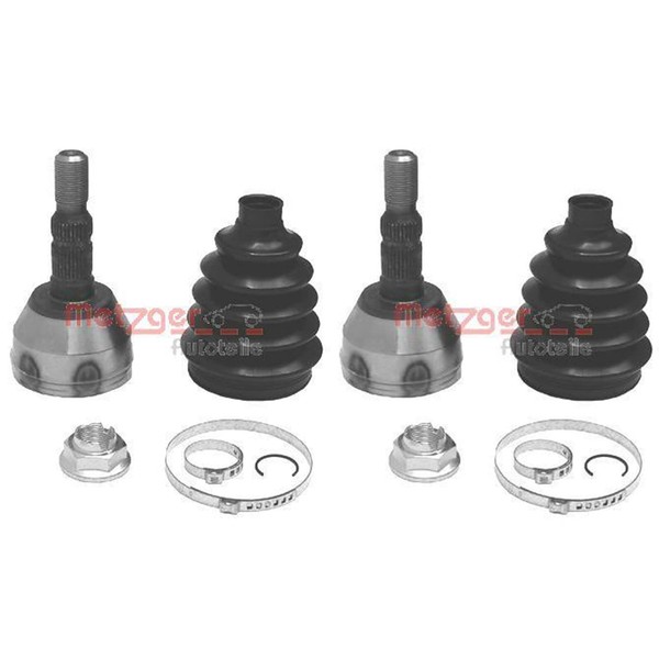 2X Metzger Antriebswellengelenk Satz Radseitig Passend FüR Opel Astra Zafira-image