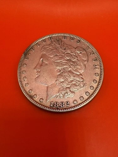 US Morgan Dollar 90% Silver Extremely Fine 1882 Coin Lady Liberty Eagle $1 Face