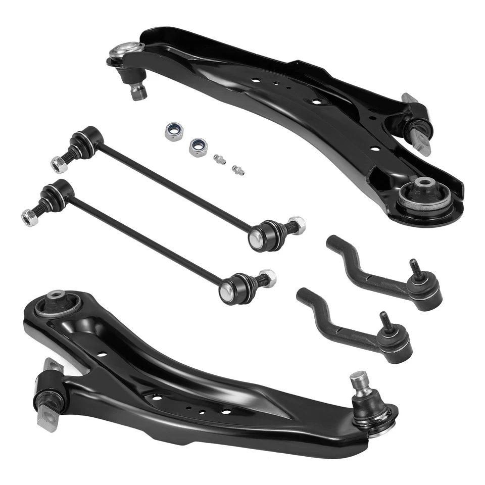 6pc Front Lower Control Arms Sway Bar Tie Rod for 2014-2019 Nissan Rogue/Sport Foto 2 de 4