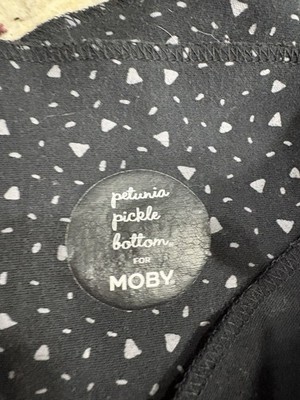 Petunia Pickle Bottom For MOBY Black With Gray Triangles Wrap GUC 