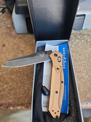 Benchmade Tan Handle Black Blade
