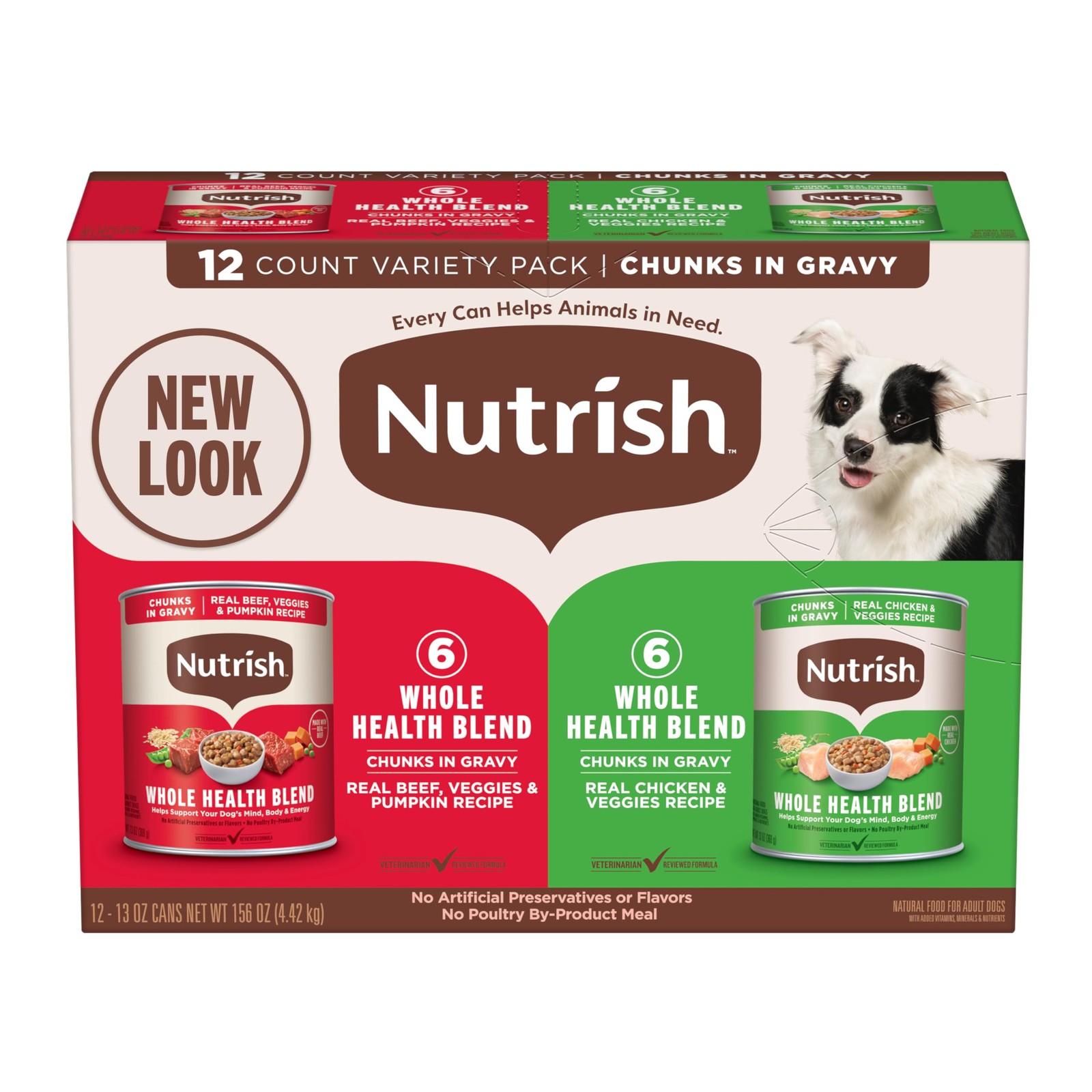 Whole Health Blend Chunks in Gravy Variety Pack Wet Dog Food, 13 oz. Can, 12 ...