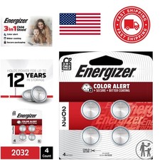 2032 Lithium Coin Batteries 4 Pack 3V with Child Shield Technology Included