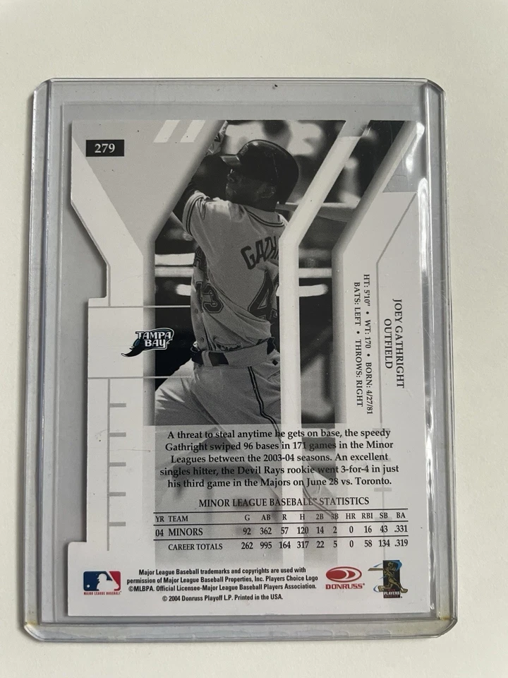 Joey Gathright 2004 Donruss Elite - Turn of the Century Auto 99/100 - Image 2 of 2