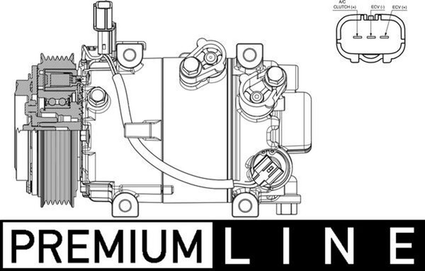 Kompressor Klimaanlage Premium Line Mahle ACP 633 000P 12V FüR Hyundai I30 PDE-image