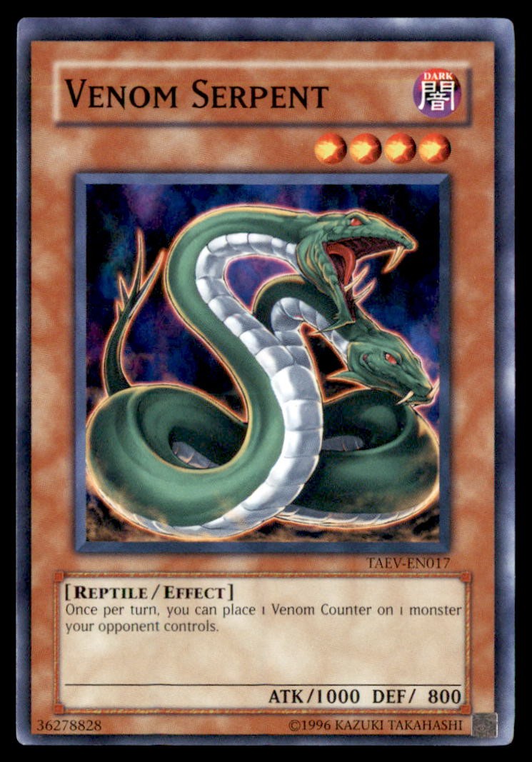 Yu Gi Oh! Venom Serpent TAEV EN017 Tactical Evolution Non Holo