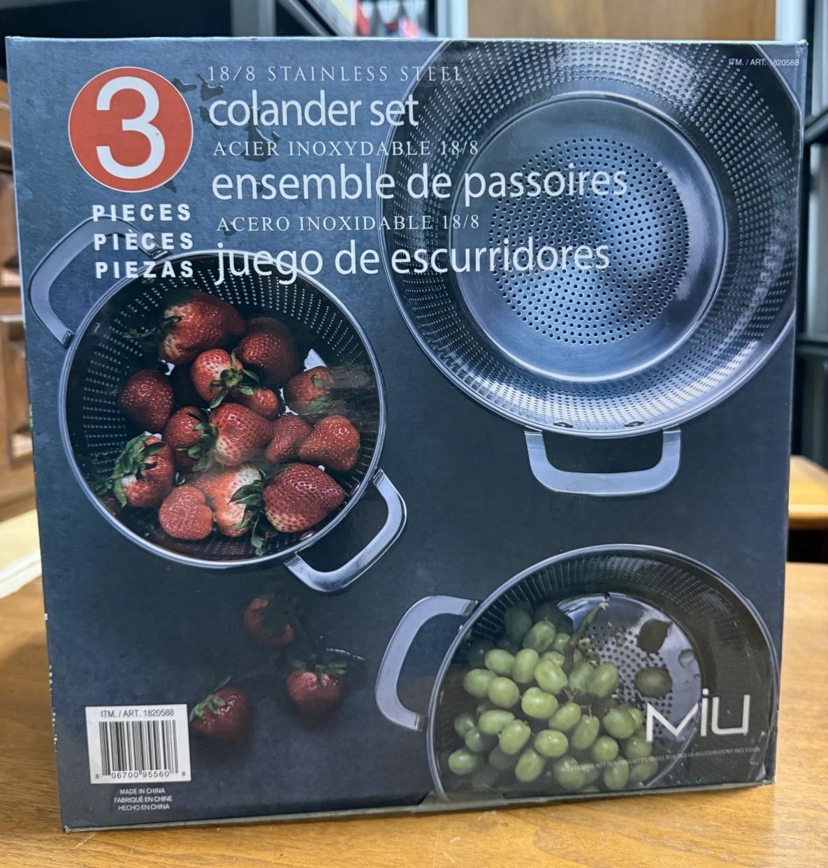 MIU 18/8 Stainless Steel Colanders, Set of 3
Opens in a new window or tab