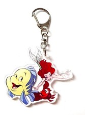Disney, The Little Mermaid Keychain, Ariel, Flounder, Sebastian Acrylic Charm