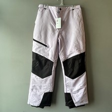 Swiss Tech Girls XXL 18 Snow Pants Lavender Black Insulated Ski Bibs New