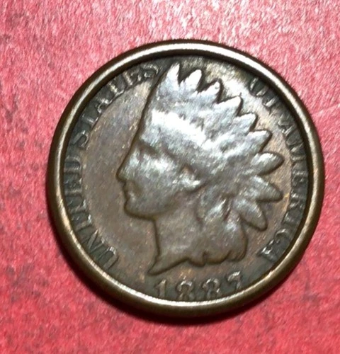 1887 US Indian Head Cent Good Details "WIDE" RIMS! "Jail Cent!"