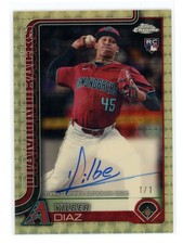 2025 Topps Chrome Update Yilber Diaz Rookie Auto Superfractor 1/1