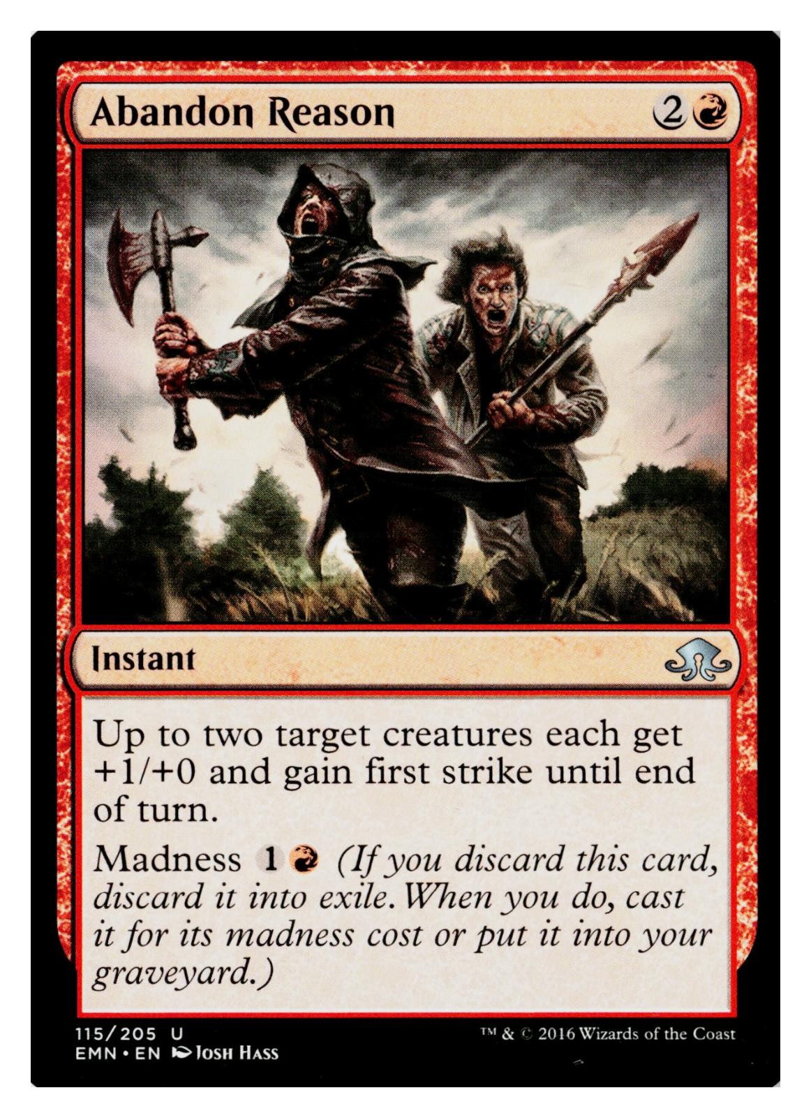 Abandon Reason 115 Uncommon Eldritch Moon Magic: The Gathering Near Mint