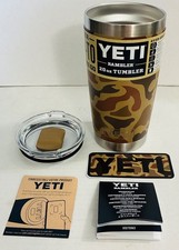 New Yeti Wetlands Camo Rambler 20 Oz Tumbler In Hand Limited Edition