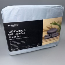 Miracle Made Sheet Set KING Luxe Self-Cooling Self-Cleaning Sky Blue NWT