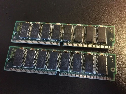 2x 32MB 8Mx32 FPM 72-pin 60ns Non-Parity SIMM Memory 64MB 8x32 Fast Page Mac PC
