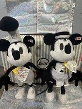 Disney Limited Edition 90 Years Steiff Mickey And Minnie Mouse Plush New