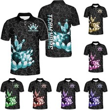 Personalized Name Bowling Polo Shirt 3D for Men and Women Bowling Shirt