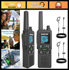 Long Range Rechargeable Walkie Talkies 2 Pack - 2 Way Radios for Hiking, Camping