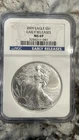 2009 American Silver Eagle NGC MS69 Early Release Blue Label Encapsulated