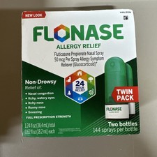 FLONASE Allergy Relief Nasal Spray 144 Dose TWIN Pack EXP 01/27 