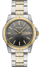 Seiko Essentials Two-Toned Stainless Steel Grey Dial Men's Watch SUR356