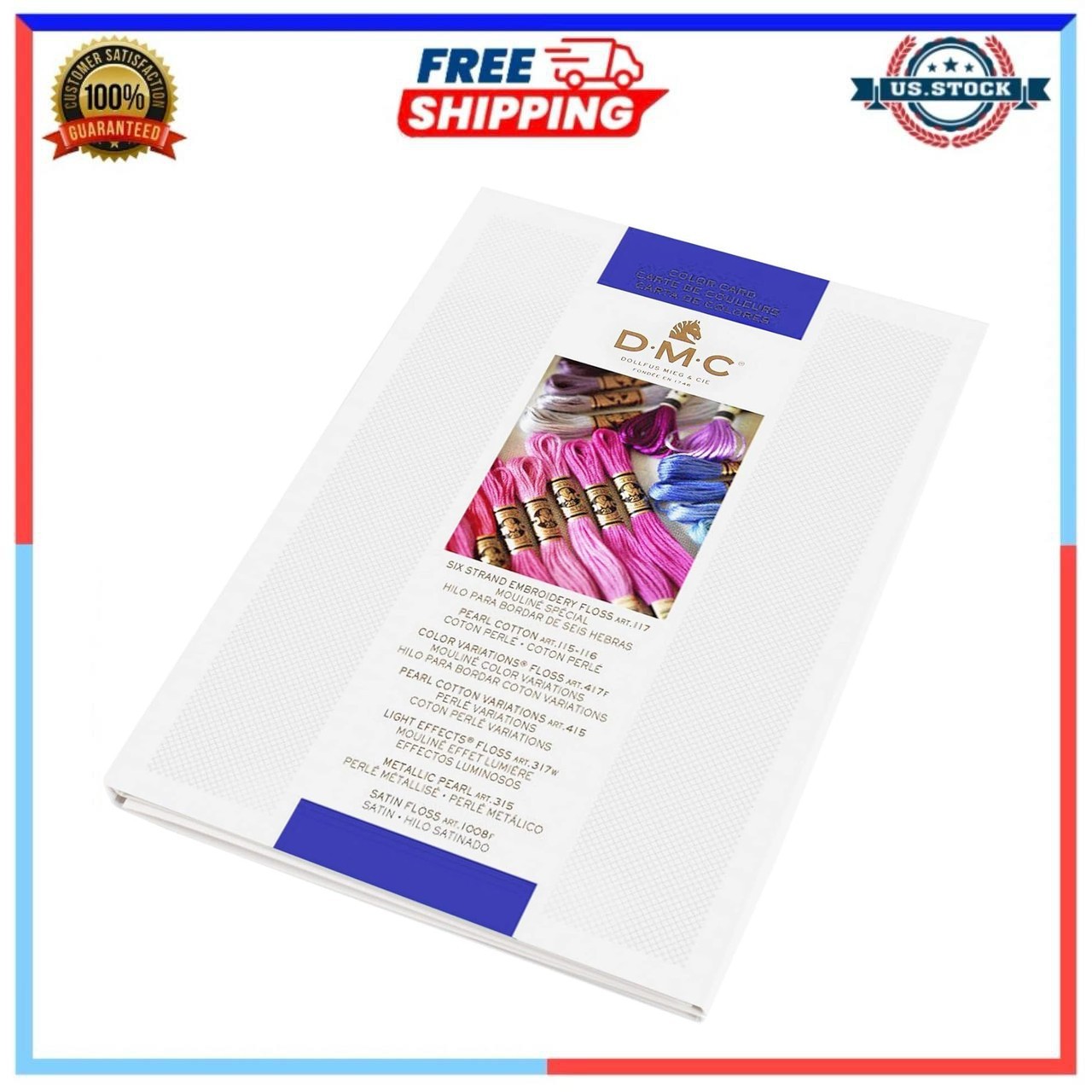 Needlework Thread Color Chart &ndash; 12 Page Printed Reference Card