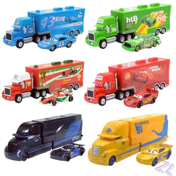 Disney Pixar Cars Black Storm Jackson DiNOco Cruz Mack Hauler Truck & Car Toys