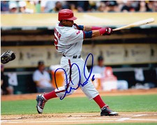 ERICK AYBAR  ANAHEIM ANGELS     ACTION SIGNED 8x10