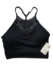 Juniors SO Cropped Crochet Cami Top. Size: Small. Multiple (4) Colors Available.