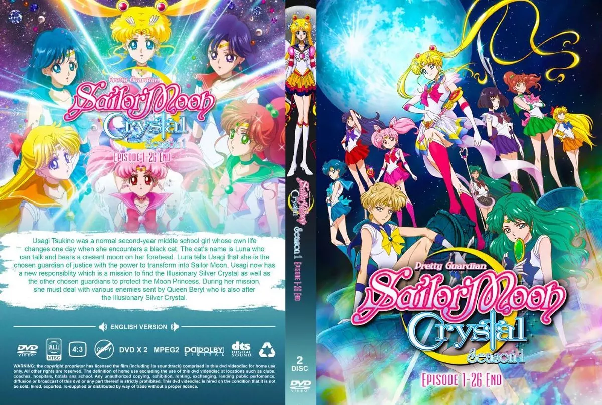 Sailor Moon Crystal: Season 1&2 (VOL.1 - 26 End) ~ All Region ~ English  Version