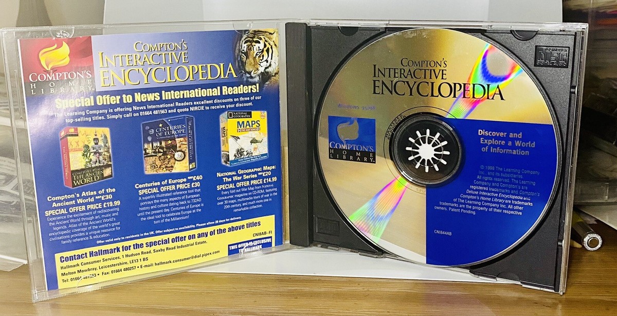 Compton&rsquo;s Home Library Interactive Encyclopedia 1998 CD-ROM TLC 