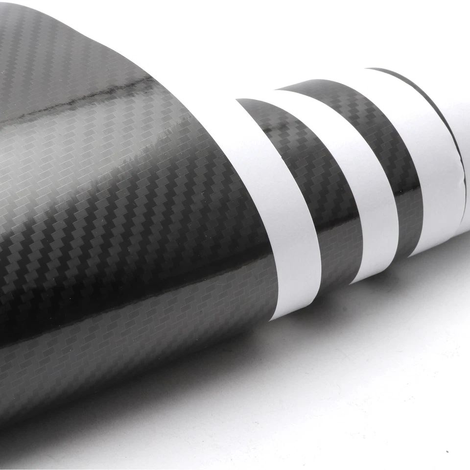 Racing Strip 5D Carbon Fiber Hood Rally Sporty Sticker For Mazda 3 6 MX-5 Miata - Image 4 of 4