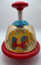 Carrusel de bomba de bebé rojo Fisher Price Toys Merry Go Round Chimes 1990 vintage