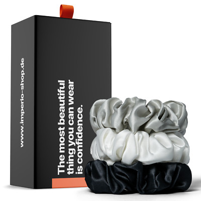 IMPERIO - Seiden Scrunchies aus 100% Premium-Maulbeerseide