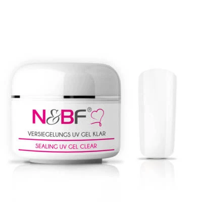 NAILS & BEAUTY FACTORY Versiegelungs UV Gel 50ml transparent mittelviskos Finishing Nagelgel Abschluss