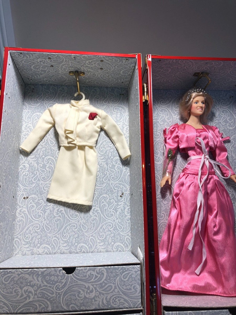 princess diana porcelain doll red dress Barbie Danbury Mint Princess Diana Doll Red Dress Lady Diana Porcelain Doll  Danbury Mint DIANA PRINCESS