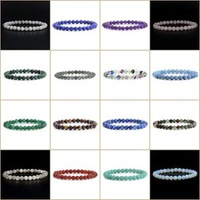 6mm round bracelet gemstone beads stretchable bracelet jewelry making 6.5"
