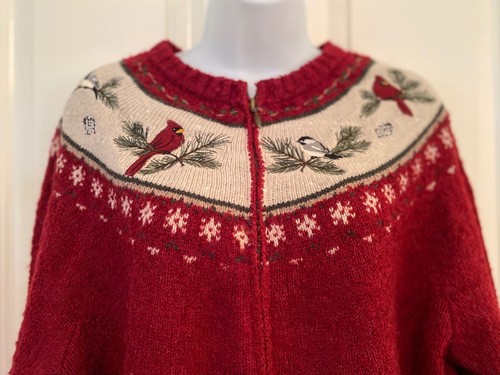 Croft and Barrow Red Sweater Zip Up 