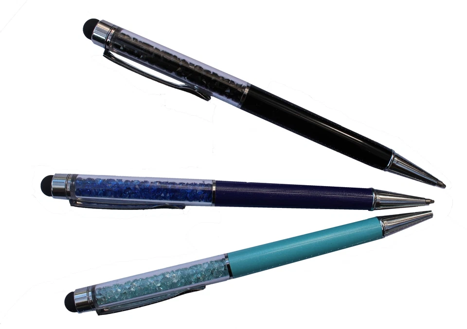 5x Bunt 2in1 Stylus Kugelschreiber Touch Pen Eingabe Stift Tablet Glitzer - Bild 2 von 2