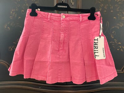 $18 THRILL Denim Skirt | Pink | Small