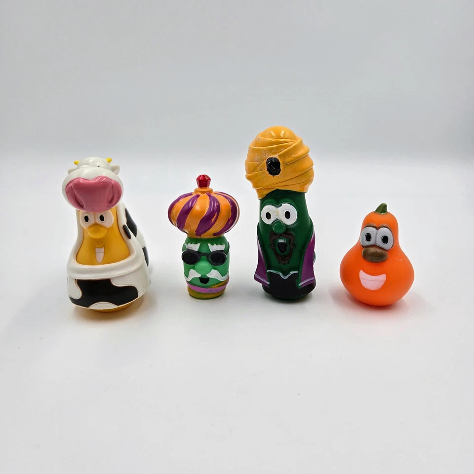 Veggie Tales Jimmy And Jerry The Gourd With Cow Costume Nativity Wise Men Christ — 第 2/4 张图片