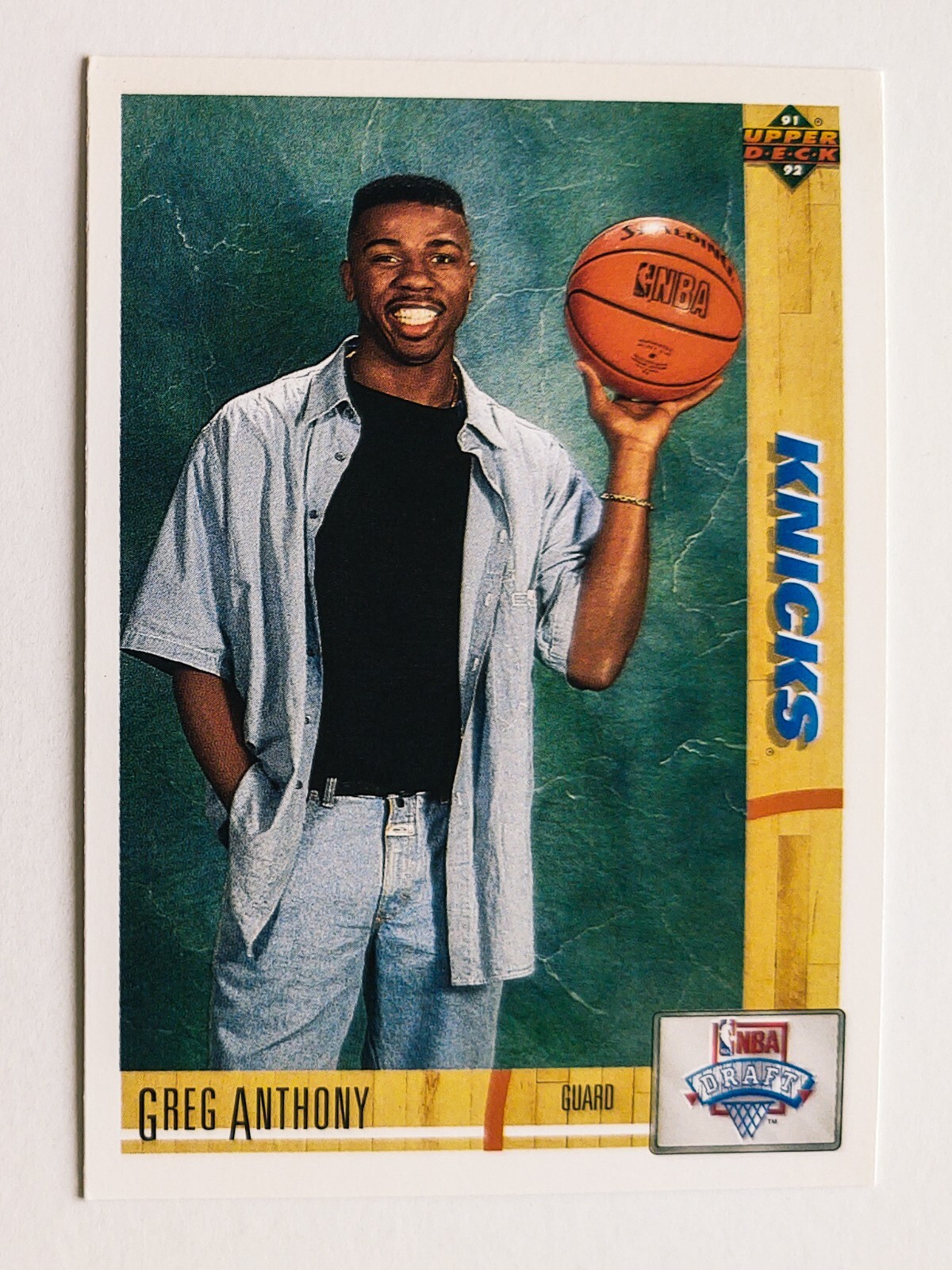 GREG ANTHONY 1991-92 Upper Deck Draft Pick Rookie #7 New York Knicks