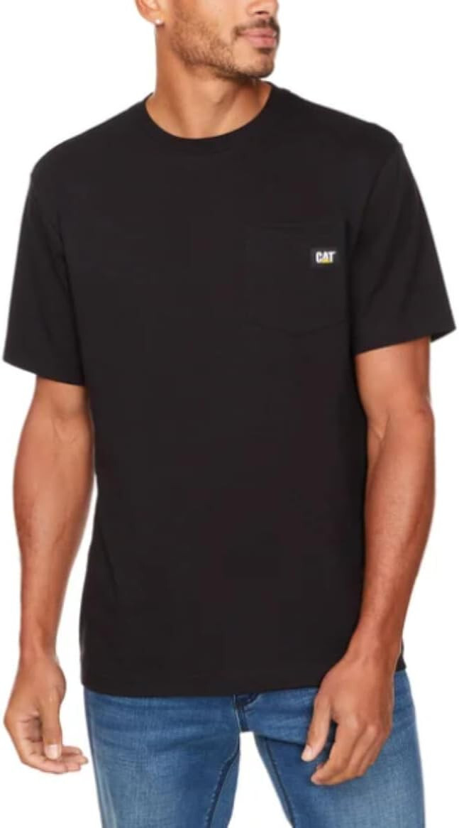 CAT Caterpillar Mens Trademark T-Shirt Black Medium 3890₽